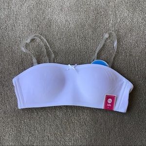strapless padded sports bra
